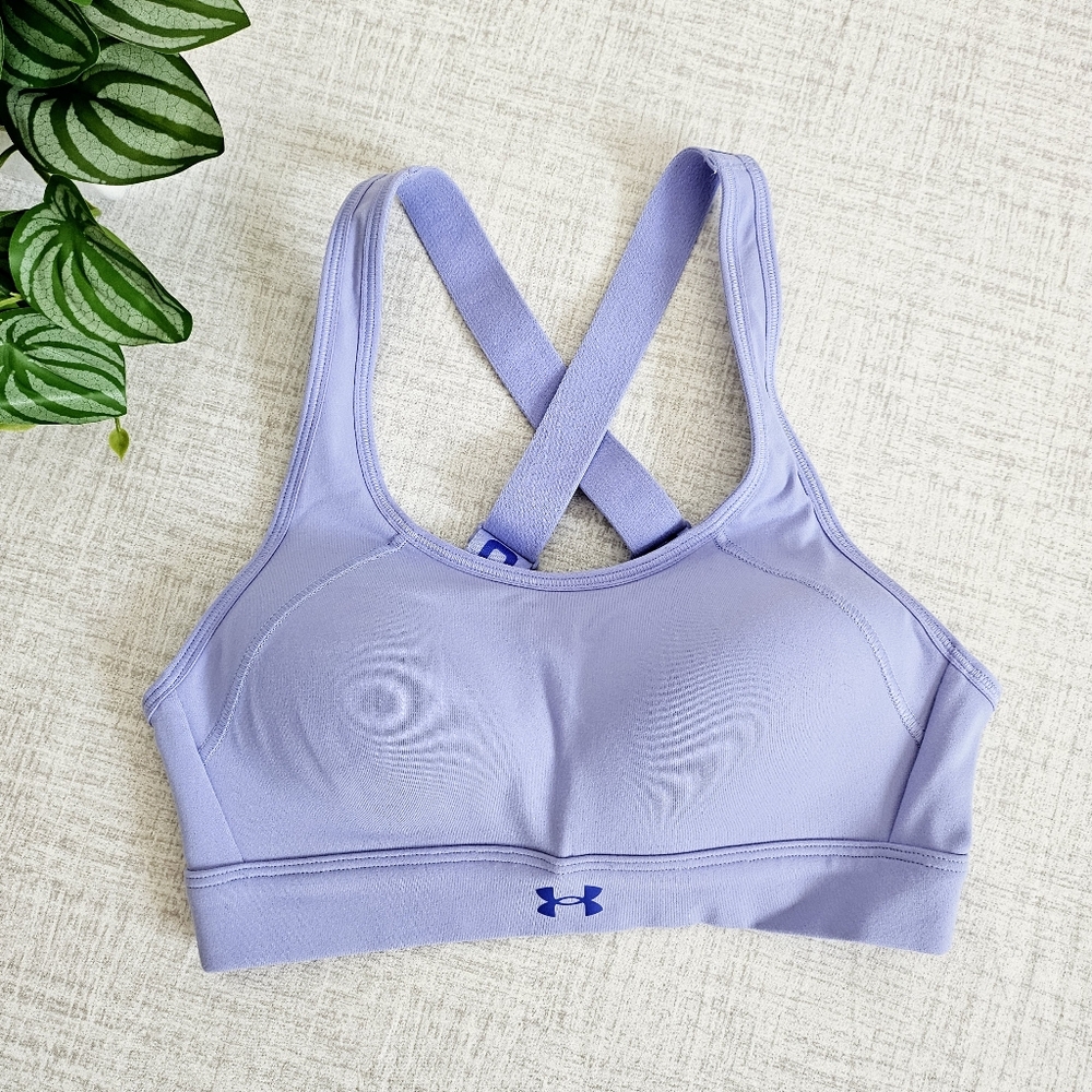NWOT Under Armour Women's Sports Cross Back Sports Bra in Periwinkle color XS